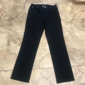 Escada Black Cotton Slacks